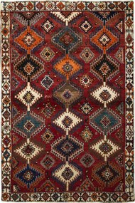 Gabbeh Tappeto 200 x 130 Rosso (Iran) Annodato A Mano