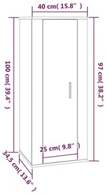 Set Mobili Porta TV 3 pz Nero in Legno Multistrato