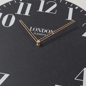 Orologio da parete retrò nero LONDON RETRO 50cm