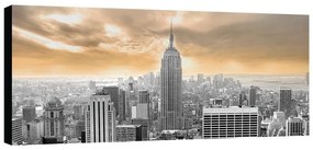 Stampa su tela Empire grigio cielo seppia, multicolore 120 x 60 cm