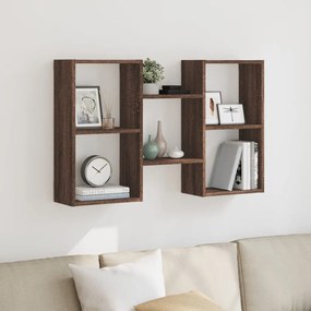 Mensola A Muro Rovere Marrone 96x18x60 Cm İn Truciolato /