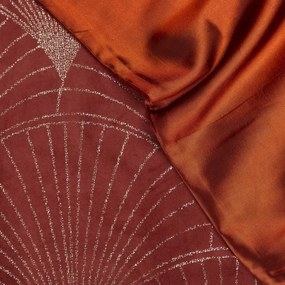Tovaglia centrale in velluto con stampa lucida color mattone Larghezza: 35 cm | Lunghezza: 220 cm