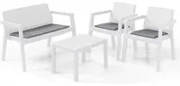 Set salotto da esterno Emily Lounge bianco Keter