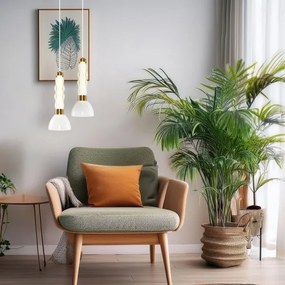 Lampadario LED a sospensione con filo LUCCO LED/13W/230V diametro 15 cm oro