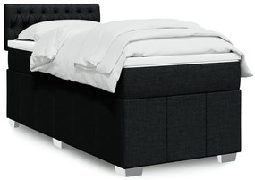 Giroletto A Molle Con Materasso Nero 90x200 Cm İn Tessuto /