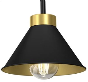 Lampada da parete DEMET 1xE27/60W/230V nero/oro