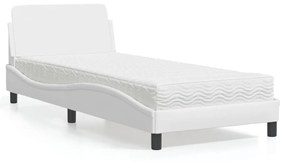 Letto con materasso bianco 80x200 cm in similpelle