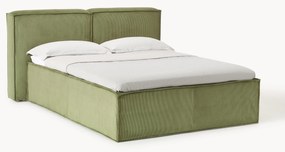 Letto boxspring in velluto a coste Lennon