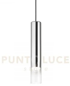 Look round sospensione 1 luce attacco gu10 d.6x40cm trasparente