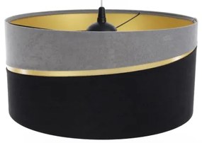 Lampadario a sospensione con filo SWING 1xE27/60W/230V nero/grigio/oro