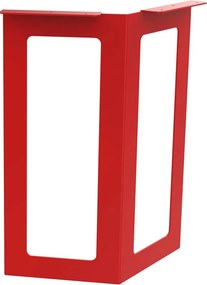 Gamba per mobili STEELMI Boomerang in acciaio rosso lucido L 30 x P 57 x H 71 cm