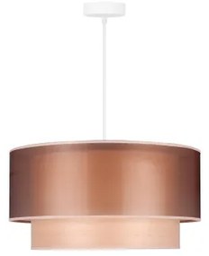 Duolla - Lampadario a sospensione con filo WOOD BOHO 1xE27/15W/230V diametro 45 cm rame/beige