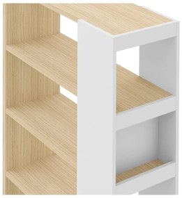 Libreria bianca in rovere 90x188 cm Ella - TemaHome