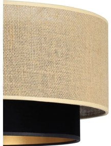 Lampada da soffitto SARTA 1xE27/60W/230V Ø 45 cm nero/iuta