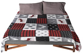 Coperta matrimoniale 190x200 cm Cottage quadri