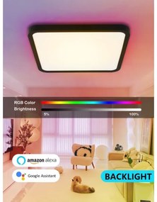 Immax NEO 07167-B40-LED RGBCCT Lampada dimmerabile 50W/230V Wi-Fi Tuya black+TC