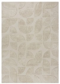 Tappeto in cotone intrecciato a mano color crema 120x170 cm Ada Arch Geo - Flair Rugs