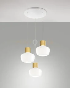 Kino sospensione bianca 3 luci a led 3000k - 36w - 3900 lm lm dimme...