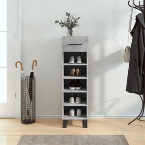 Scarpiera Grigio Cemento 30x35x105 Cm İn Legno Multistrato /