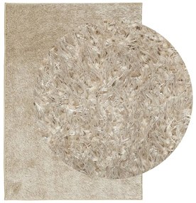 Tappeto a Pelo Lucido Lungo ISTAN Effetto Beige 160x230 cm