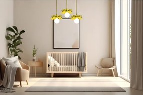 Bohemia-Design - Lampada a sospensione con cavo 1xE27/60W/230V gialla