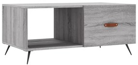 Tavolino da salotto grigio sonoma 90x50x40 cm legno multistrato