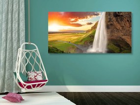 Stampa su tela – Cascata maestosa in Islanda
