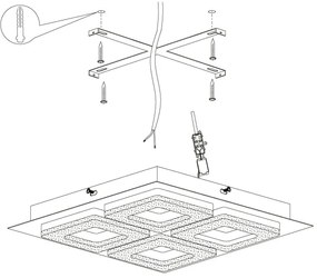 Eglo 99326 - Plafoniera LED FRADELO 4xLED/4W/230V