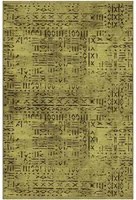 Tappeto ciniglia antiscivolo Vadi verde decorazione geometrica 120x180 EFFEZ