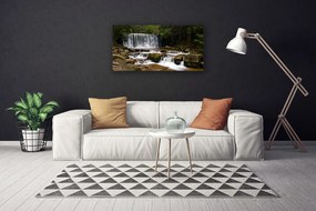 Quadro su tela Cascata della natura della foresta 100x50 cm