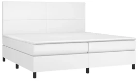 Giroletto molle con materasso e led bianco 200x200cm similpelle