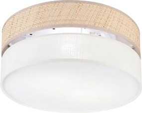 Plafoniera SIRJA DOUBLE BOHO 2xE14/15W/230V Ø 35 cm beige/crema