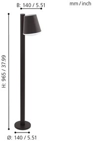 Eglo 33561 - Lampada da esterno LED dimmerabile CALDIERO-C 1xE27/9W/230V IP44 antracite