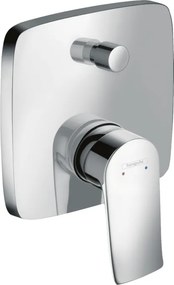 Set Esterno Miscelatore Doccia con Valvola Antiriflusso senza parte incasso Cromo Hansgrohe Metris 31451000