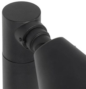 Paletto da esterno moderno nero 60 cm IP44 orientabile - Ciara