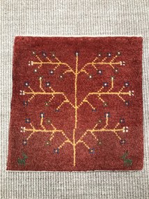 Gabbeh Tappeto persiano 40 x 40 Rosso (Iran) Annodato A Mano