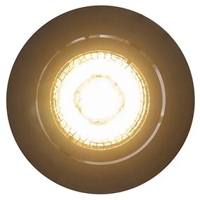 Set di 6 faretti da incasso neri regolabili - Ude Honey