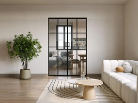 Porta scorrevole doppia con sistema a incasso 2 x H205 x L83 cm in Alluminio e Vetro temperato - WILDEN II