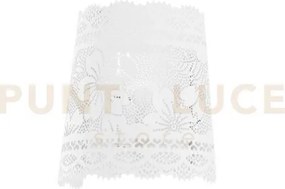 Applique a parete cluny bianca 1 luce attacco e14 20x10x20cm