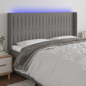 Testiera A Led Grigioscuro 183x16x118/128cm İntessuto /