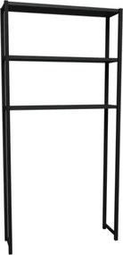 Mobile Coprilavatrice Stile Industrial 70x21x150 Con 3 Ripiani Ida Antracite