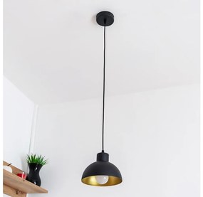 Lampadario a sospensione VESPER 1xE27/15W/230 Ø 18 cm nero/oro