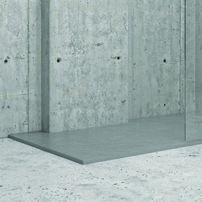 Kamalu - piatto doccia 180x80 effetto pietra colore grigio