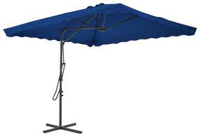 Ombrellone Giardino Con Palo İn Acciaio Blu 250x250x230 Cm /
