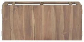 Mobile da bagno a parete 90x39x40 cm in legno massello di teak