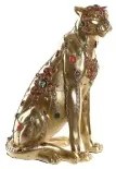 Statua Decorativa DKD Home Decor Leopardo Resina Coloniale (25,5 x 17 x 33 cm)