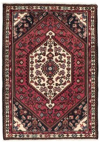 Hamedan Tappeto 140x100 Rosso (Iran) Annodato A Mano