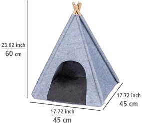 Tenda teepee grigio chiaro per animali domestici Tipi - Wenko