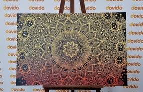 Quadro su tela – Mandala orientale dorata