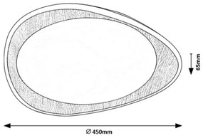 Rabalux 2427 - Plafoniera da soffitto TAMINO LED/24W/230V